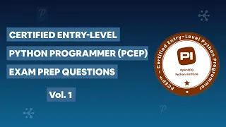 Certified Entry-Level Python Programmer PCEP Practice Exam Questions vol 1