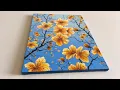 EASY Acrylic Painting Technique Yellow Spring Flowers Painting for Beginners