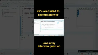 Tricky array interview question Java question