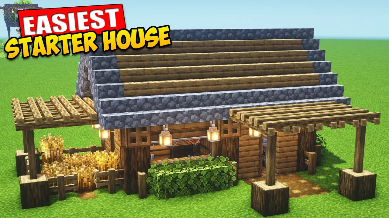 Minecraft: Easy Starter House Tutorial ⚒️