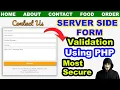 Server side Form validation in PHP PHP Form Validation Tutorial Form Validation In PHP