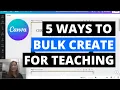 Canva Bulk Create Tutorial For Teachers