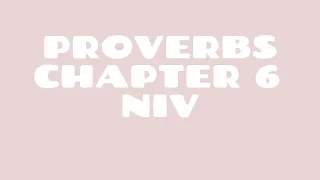 Proverbs 6 NIV Read by a Black Woman Spoken Word Style Bible Noir