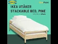 IKEA UTAKER Stackable Bed Pine 80x200cm 2Pack - onepoint pk