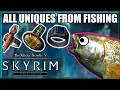 All UNIQUES Rings Amulets Weapons Etc From Fishing - TESV Skyrim SE Guide