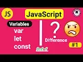 Variables let const var in JavaScript JavaScript Tutorial In Hindi