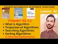 Lesson 41 Part I 3 1 Algorithm Properties of Algorithms Searching and Sorting Algorithms