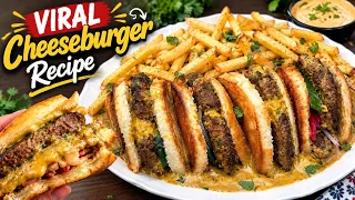 Viral Cheeseburger 🍔 Recipe | How to make Cheeseburger | Japanese Cheeseburger Recipe