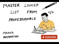 Crack ANY Linked List Question in MAANG Interviews Ultimate Linked List Roadmap