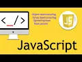 Destructuring Spread Syntax and the Rest Parameter-complete tutorial