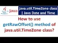 How to use getRawOffset method of java util TimeZone class Java Date and Time