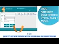 how to update data in mysql using java swing netbeans