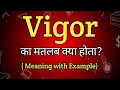 Vigor Meaning in Hindi Vigor Ka Matlab kya Hota hai English to Hindi dictionary