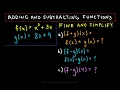 Functions Adding and Subtracting