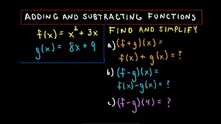 Functions Adding and Subtracting