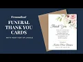 Funeral Thank You Cards Modern Pink Paper