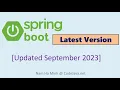 Spring Boot latest version - updated Sept 2023