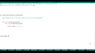 Python for Absolute Beginners - For loops Nested for loops More functions