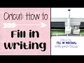 Cricut Tutorial How to Fill in any Font with your Cricut