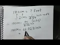 170 cm in feet Cm Feet in Hindi
