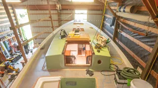 We fibreglassed the whole cabin top in ONE DAY!