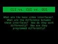 CLI vs CUI vs GUI
