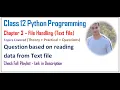 File Handling - Text File Class 12 Computer Science with Python 19