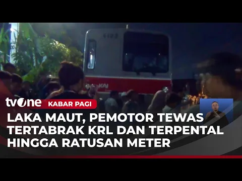 Nahas! Pengendara Motor Perempuan Tewas Ditabrak KRL