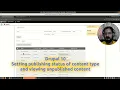 Drupal 10 - Setting publishing status of content type and viewing unpublished content