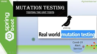 JUnit to Mutation Testing PIT - Java Library Mutation Testing PIT Spring Boot