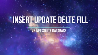 VB NET INSERT UPDATE DELETE FILLDATA SQLITE