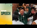 Lagu Postgame speech: Packers celebrate Sunday Night Football win