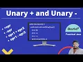 Unary Plus and Unary Minus Operators Arithmetic Operators Practical Java