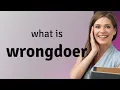 Understanding Wrongdoer Enhancing Your English Vocabulary