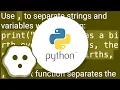 How can I print variable and string on same line in Python