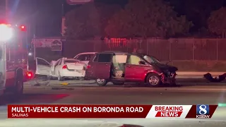 Multi-vehicle crash closes Boronda and North Main in Salinas
