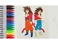 Goku And Vegeta Super Saiyan 4 Coloring Book Pages Dragon Ball Z SAILANY Coloring Kids