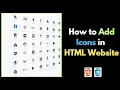 How to add Icons in HTML Website Font Awesome Icons HTML CSS