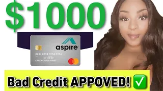 1000 Credit Limit with Aspire Mastercard Pre-Qualify Bad Credit OKAY Fast EASY APROVAL