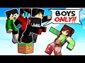 Lagu Minecraft, But ONE GIRL STUCK on a BOYS ONLY One Block! 😂 | PART 4 | ( Tagalog )