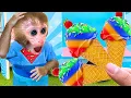 Download Lagu Bebé Mono BonBon va a jugar con el mono lindo en el parque y hace jugo arcoíris - MONO BONBON ESP