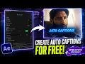Create Auto Captions For Your s in After Effects Free Auto Caption Script for After Effects