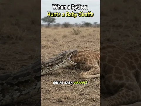 When a Python Hunts a Baby Giraffe