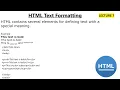 HTML Text Formatting HTML Formatting Elements HTML For Beginner s in Hindi With Example