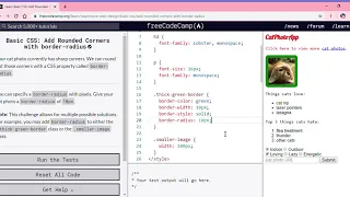 Learn Basic CSS Add Rounded Corners with border radius freeCodeCamp