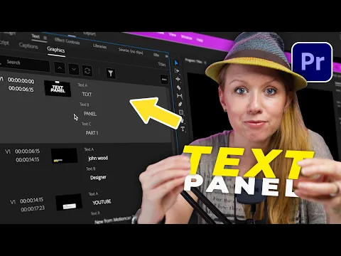 Edit Titles FAST with the new TEXT PANEL in Premiere Pro