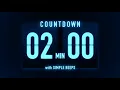 2 Minutes Countdown Timer Flip Clock with Simple Beeps