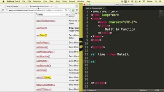 Javascript Time Built in Functions