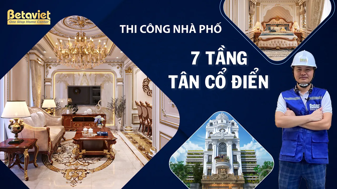 Chia sẻ tiến độ thi công biệt thự dát vàng phong cách tân cổ điển