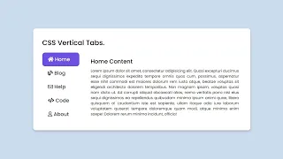How To Create Tab using HTML CSS Vertical Tab Design